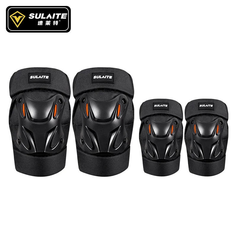 

SULAITE Motocross Racing Elbow & Knee Pads Protective Outdoor Sports Riding Knee Gear Guard Motorcycle Double Straps Adjustable