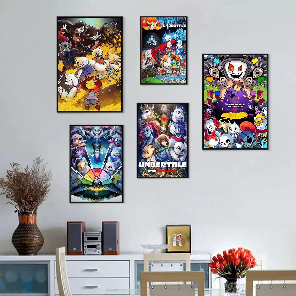 Anime Designs Game Undertale Anime Posters Sticky HD Quality Wall Art Retro Posters For Home Room Wall Decor