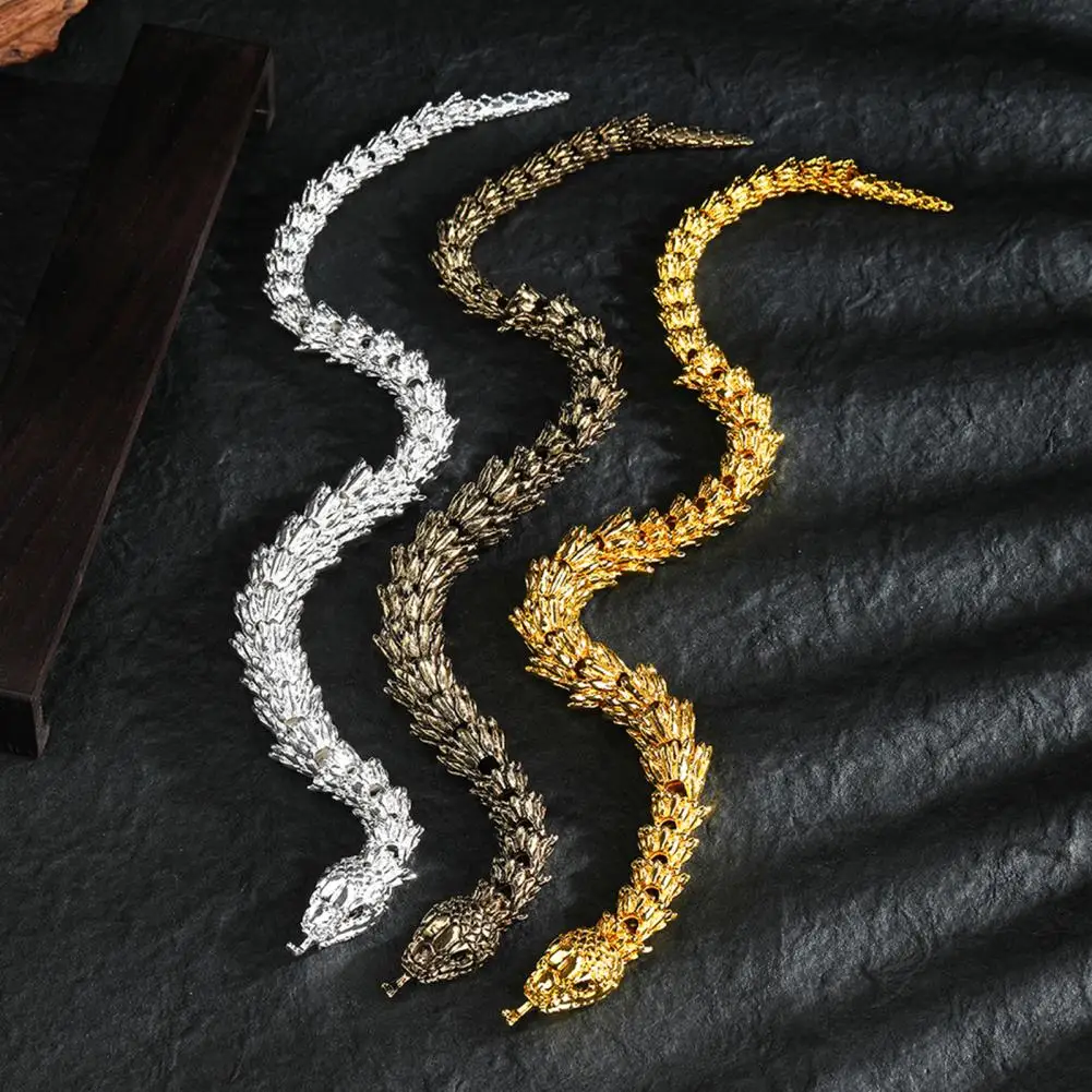 Exquisite Snake Handicraft Twistable Metal Snake Statue Sculpture Figurine Set for Snake Lover Desktop Display Decor Lunar New