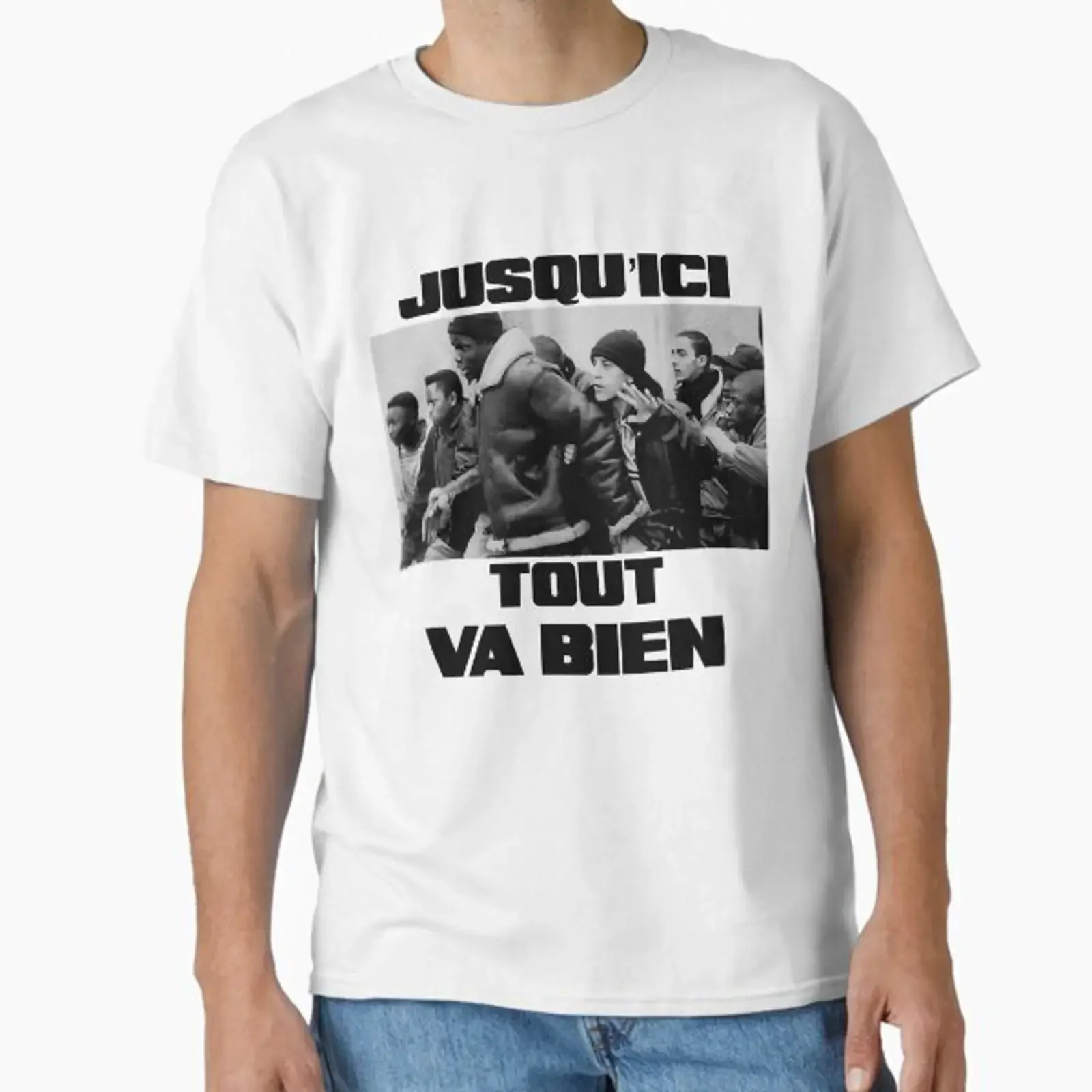 Jusqu Ici Tout Va Bien La Haine Funny Fan, diseñado y vendido por ChynaKozey, estilo vintage, lavado, informal, elástico, unisex