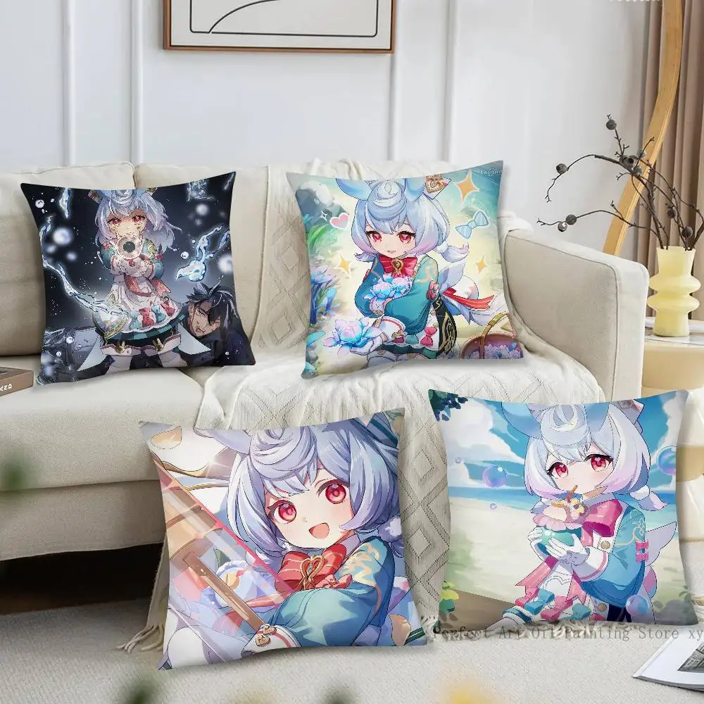 Sigewinne Anime Game Genshin Impact Pillow Case Fashion Square Pillowcase Bedroom Sofa Room Ins Decoration Leisure