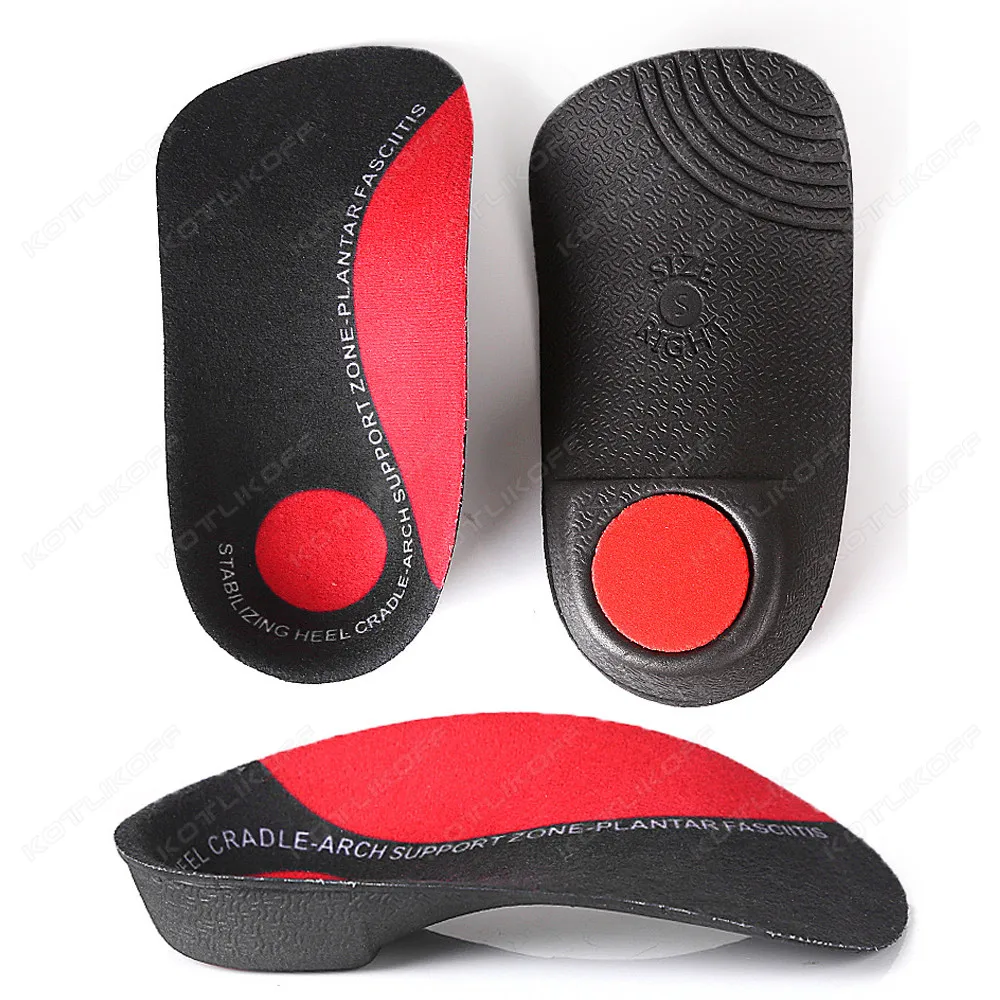 Orthopedic Insole Hard Arch Support Shoe Sole Deep Heel Cup Secures Heel Flat Feet Over Pronation Relief Heel Spur Pain Shoe Pad