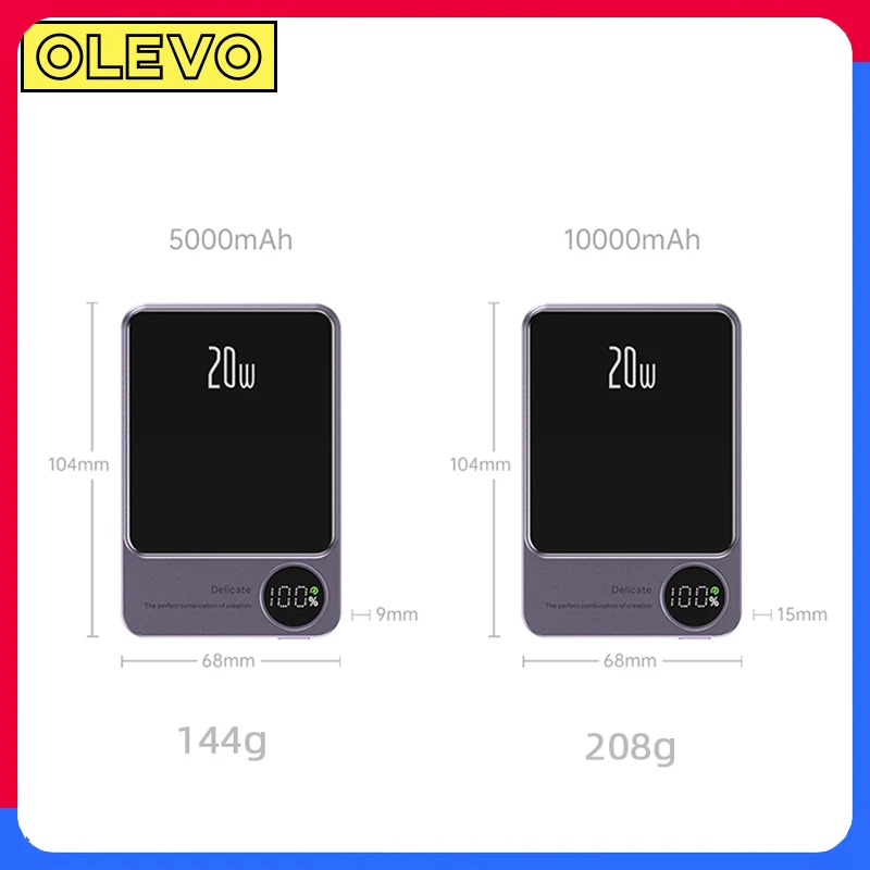 10000mAh سبيكة Macsafe قوة البنك المغناطيسي اللاسلكي شاحن سريع آيفون 17 16 15 14 13 12 11 Xiaomi هواوي سامسونج Powerbank #6