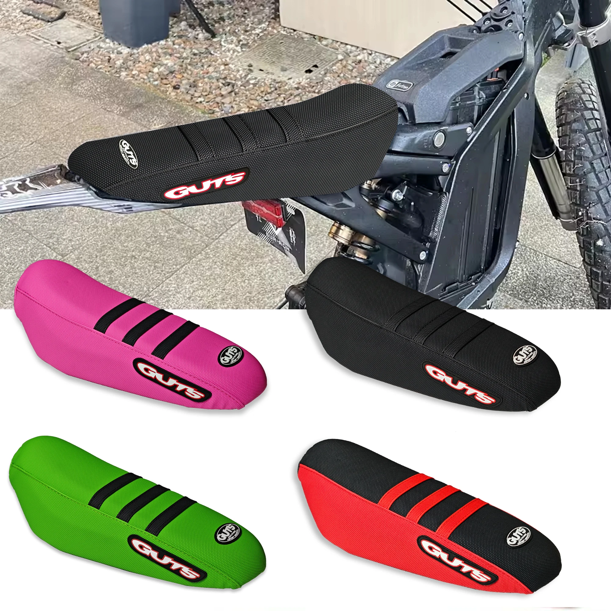 Pokrowiec na siedzenie Sawrain Motorcycle Pro, prążkowany, antypoślizgowy, wodoodporny, do Surron Sur-Ron Lightbee Light Bee X S Off-Road Ebike