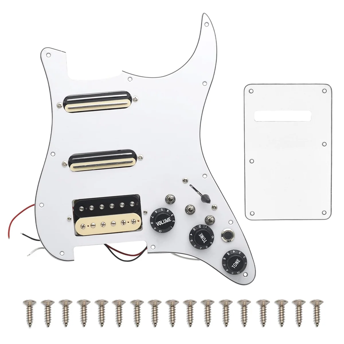 

SSH-катушечное разделение электрогитары Pickguard 2 Mini Humbucker + 1Humbucke + тихий переключатель загруженная Предварительно Проводная чесалка A