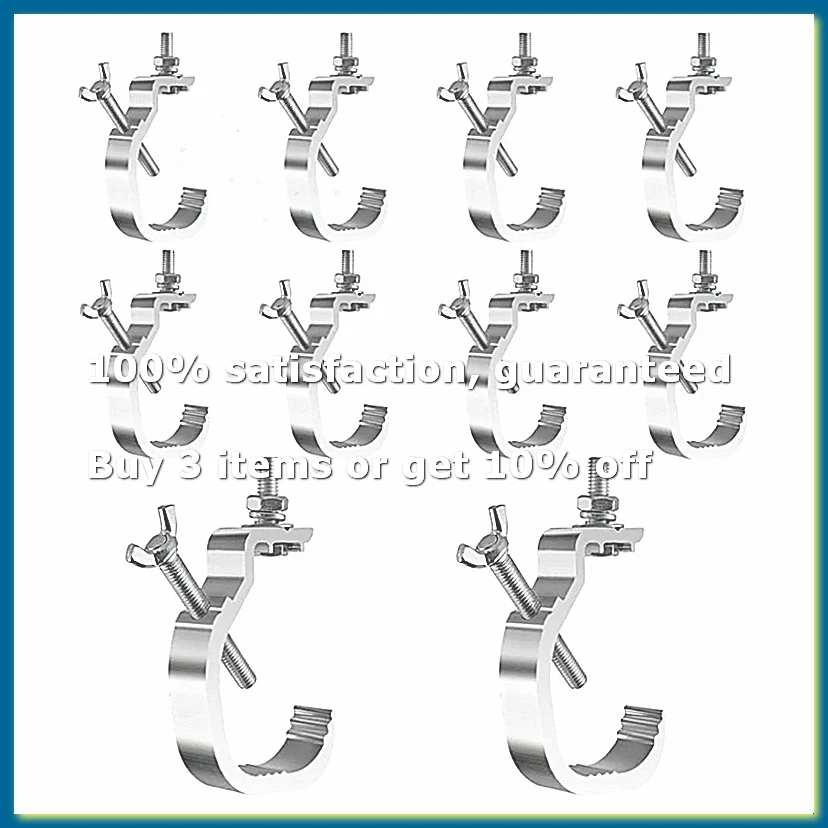 ●Truss C Clamp 1.18-2 Inch,10 Pack Stage Lights Truss Clamps,Fit for 30-50mm OD Tube, Load 55LB C Clamp for DJ Lighting
