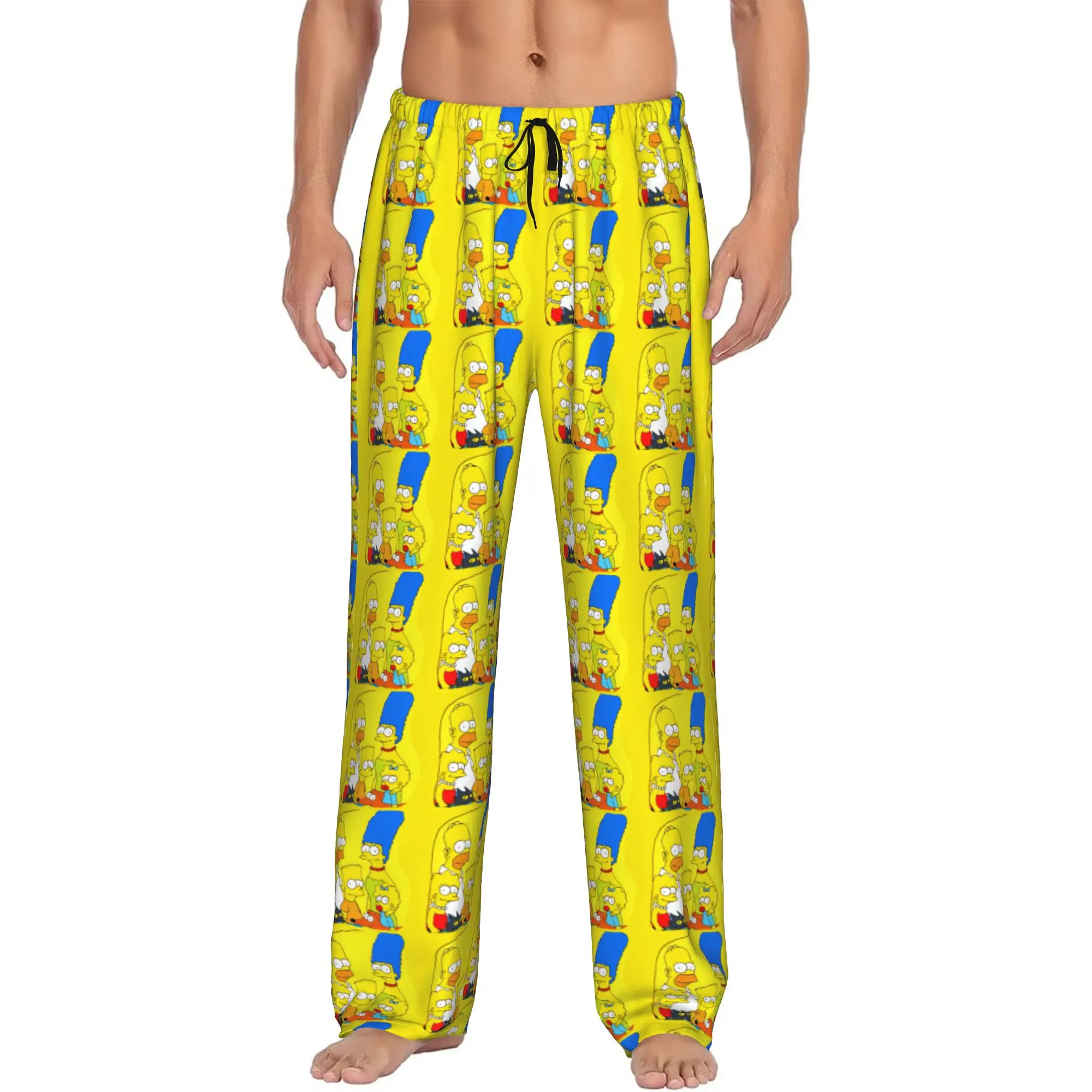 

Custom Printed Men S-Simpsons Pajama Pants Sleepwear Sleep Lounge Bottoms with Pockets