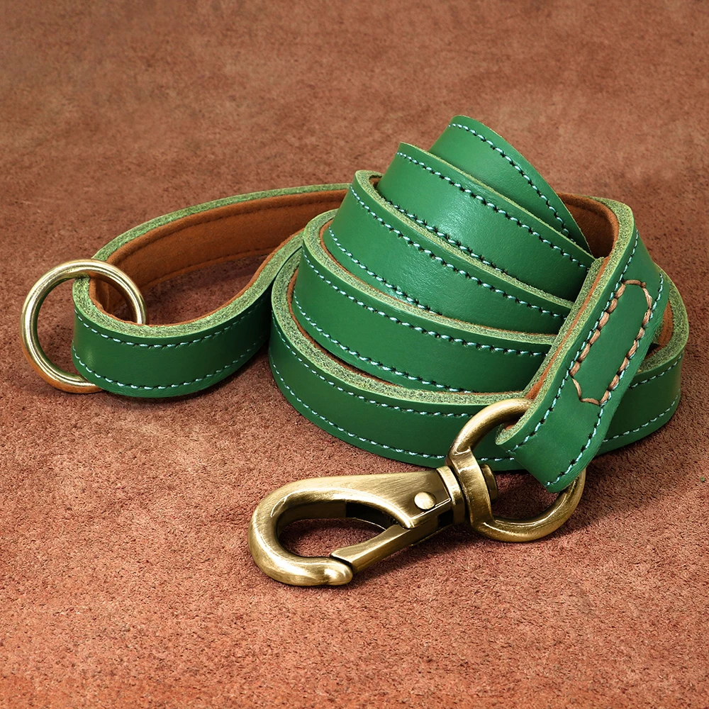 Personalisierte Hundehalsband-Leine aus echtem Leder, langlebige Hundehalsbänder, Gehbleine, Seil, frei mit Gravur für kleine, mittelgroße und große Hunde – Detail 24