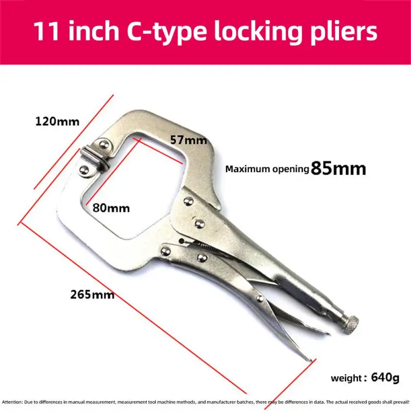 5/9/11 Inch C Clamp Assorted Locking Welding Clamp Mini Alloy Locking Pliers For Hand Repair Tools Wood Working