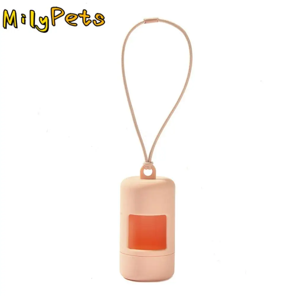 

Durable Plastic Dog Poop Bag Carrier Candy Color with Hanging Rope Dog Poop Bag Holder Pet Accessories For Pet Outdoor