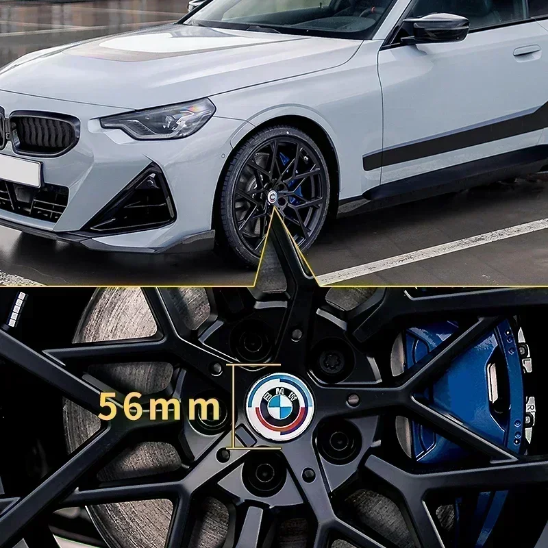 

4pcs 56mm Car Wheel Center Hub Cap Emblem Stickers Styling For BMW M Performance 1 3 5 7 Series X1 X2 X3 X4 X5 X6 X7 M3 M5