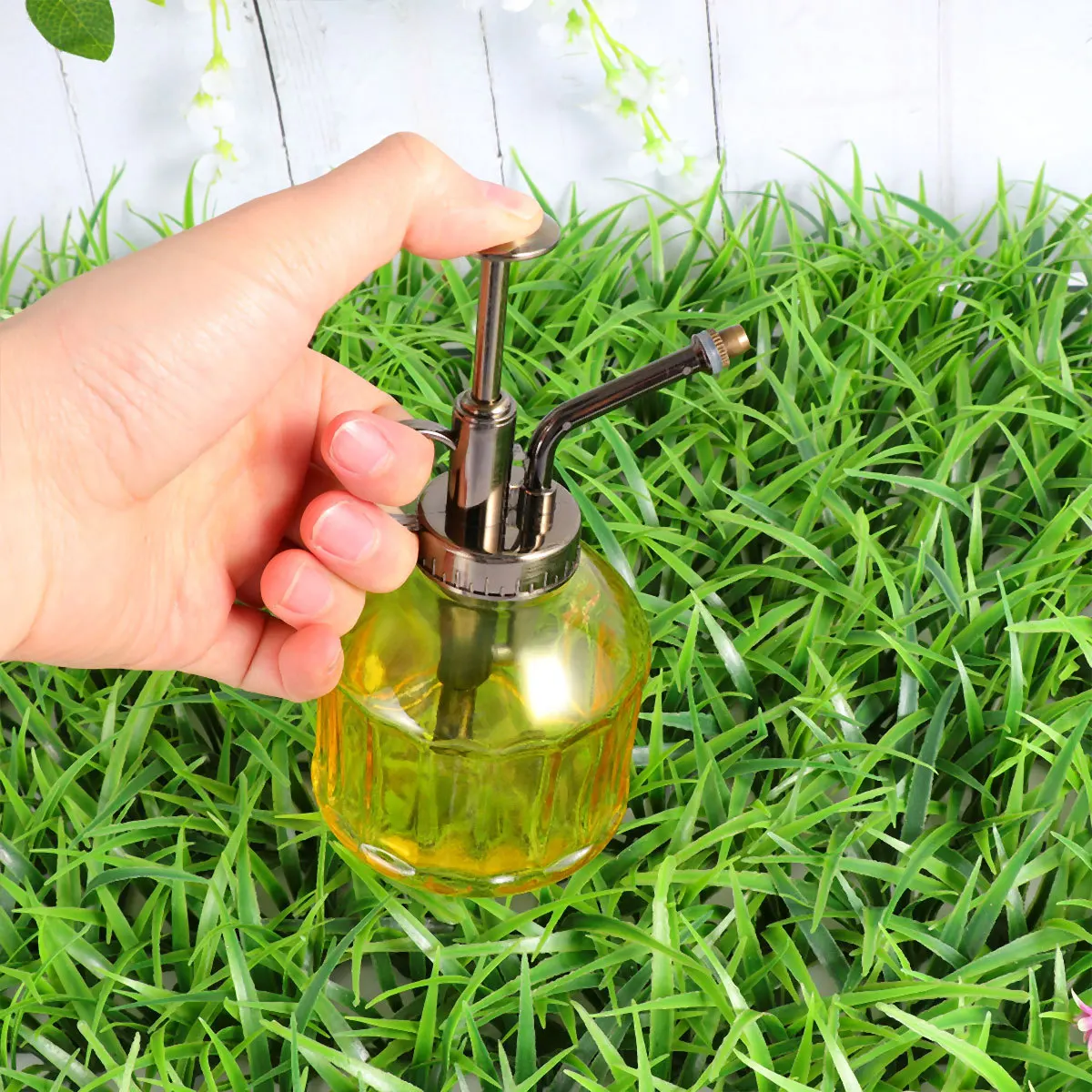 

Yellow Watering Pot Plant Spray Bottles Mist Sprayer Fine Large Capacity Can Hand Pressure