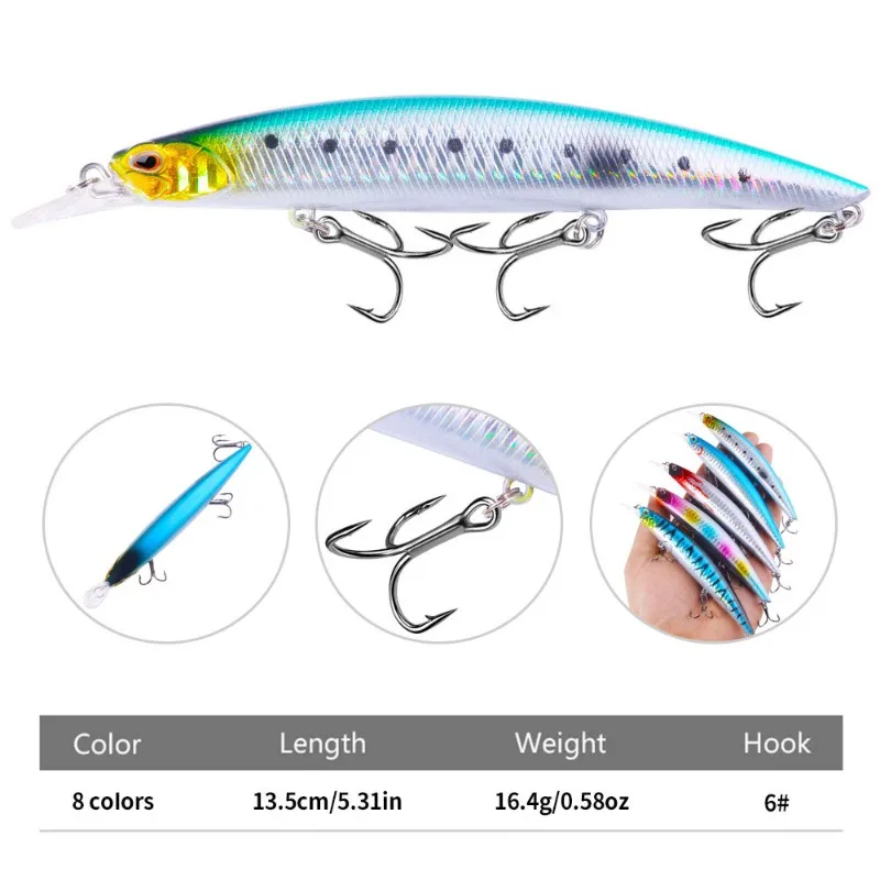 2025 New Luya False Bait Long throw Sinking Slow Sinking Hovering Mino False Bait Wild Fishing Freshwater