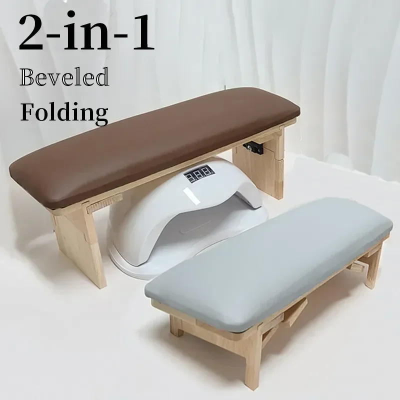 

2in1 Beveled Manicure Table Hand Rest Cushion For Arm Rest Stand For Manicure Salon Wood Nail Art Tool Hand Rest Pillow Holder