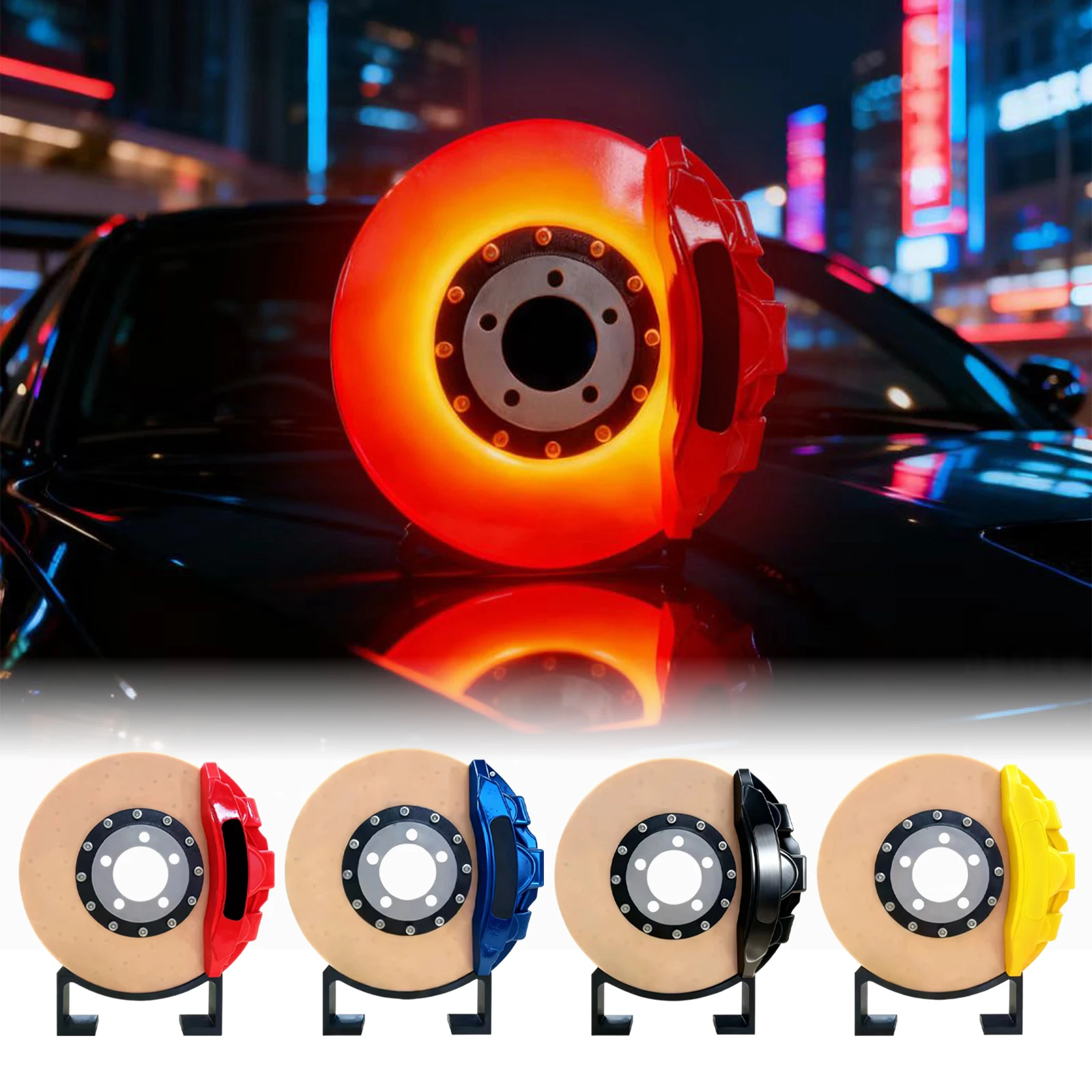 Brake Disc Neon Sign LED Garage Wall Decor Light For Car Lovers And Racing Fans Dimmable USB Powered Neon Light Christmas Gifts