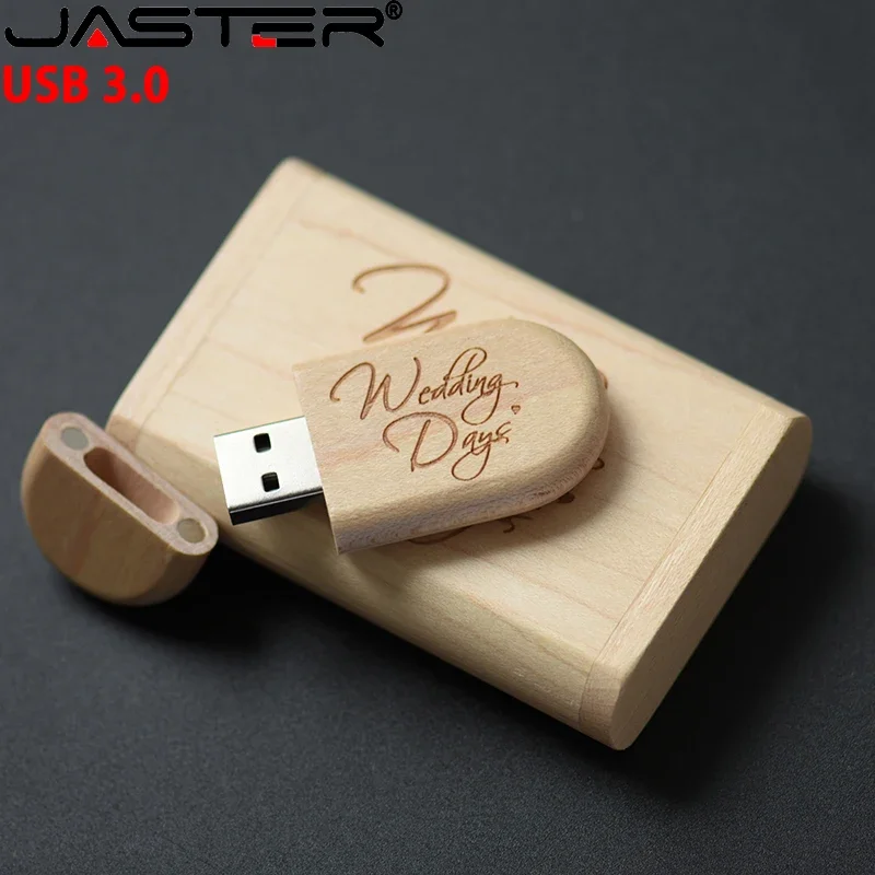 

JASTER Свадебный подарок Высокоскоростной флэш-накопитель USB 3.0 с бесплатным индивидуальным логотипом Деревянная карта памяти 128 ГБ 64 ГБ 32 ГБ Креативный флэш-накопитель