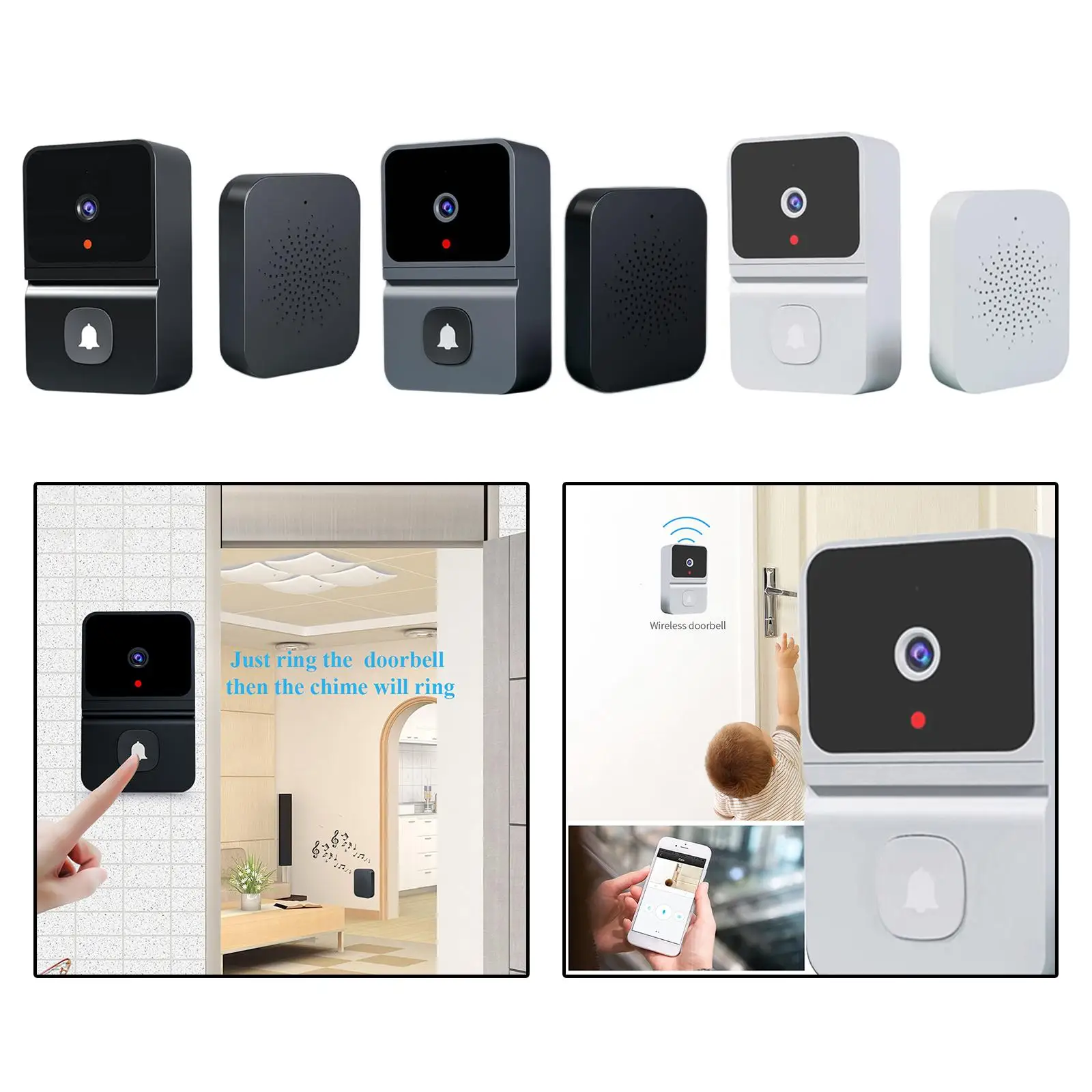 호텔용 지능형 비디오 초인종 문짝 카메라, 전면 문짝