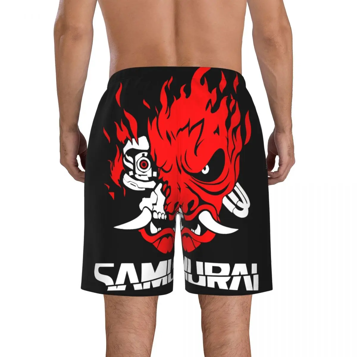 Samurai X Collection Men's Printed pattern beach shorts,suitability Walk,run,surf, wear on the beach or at home