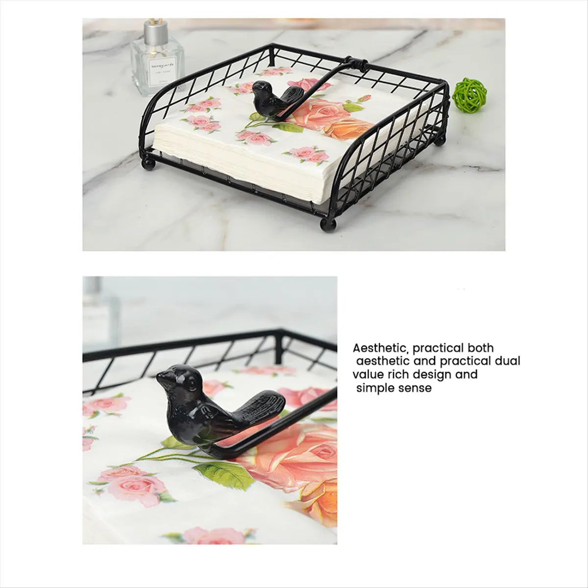 ABHZ-حامل مناديل شبكية عمودية مع ذراع موزع - حامل مناديل للطاولة والمطبخ وأسطح الطاولات والطاولات الخارجية