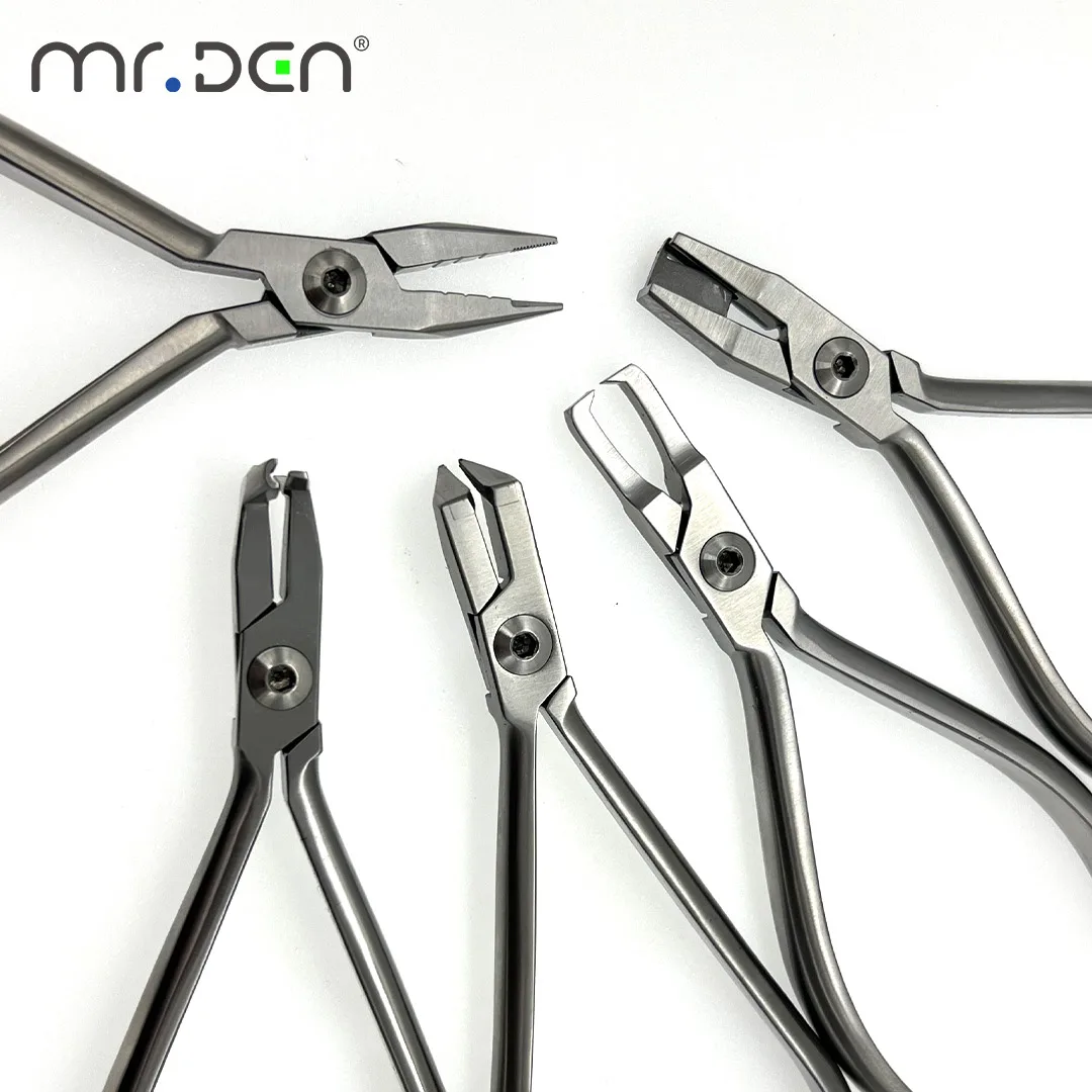 MR DEN Denta lNance حلقة الانحناء ذو طيات نهاية البعيدة القاطع سلك ضمد كماشة تقويم الأسنان أداة جراحية للعيادات