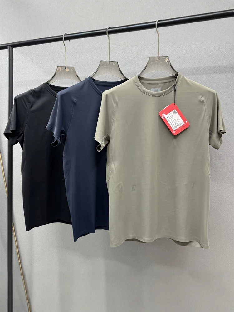 

Dipin Spring Summer Outdoor Sports Casual round Neck Short Sleeve T-Shirt Lightweight Breathable Men's Seamless Quick Dry Shirt