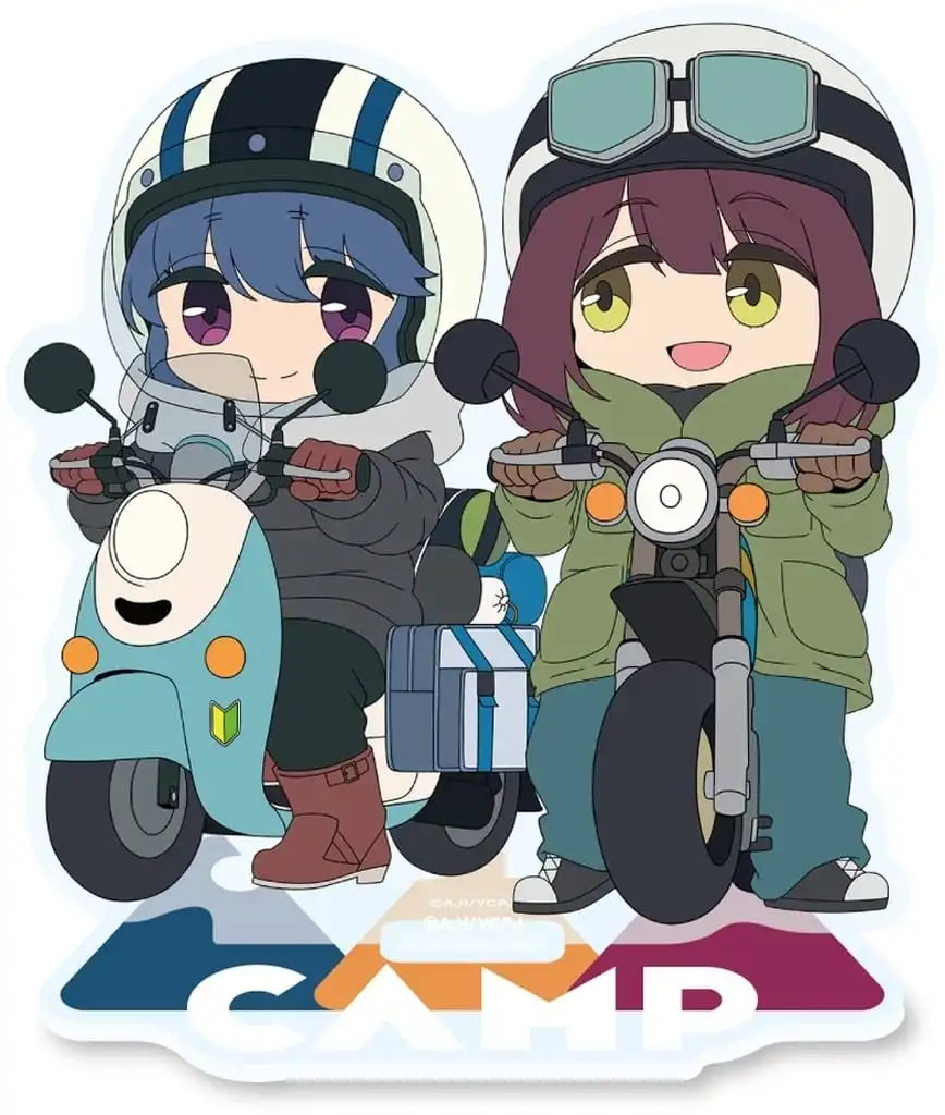 Anime Laid-Back Yuru Camp Shima Rin Kagamihara Nadeshiko Acrylic Stand Figure Display Cosplay Charm Cartoon Desktop 10CM - Image 4