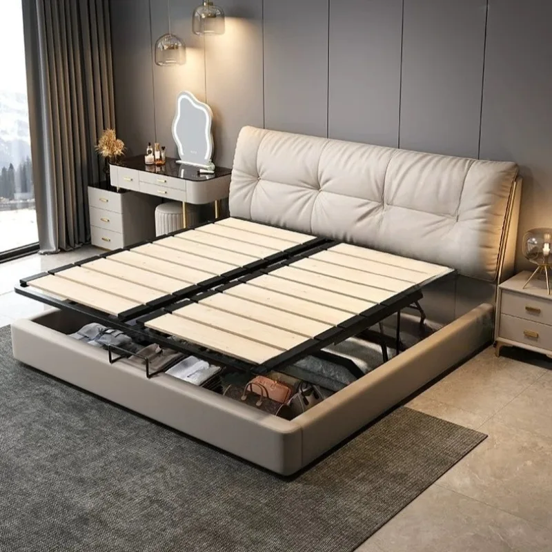 Bedside Table Fancy Bed 180x200cm Lounge Master Sleeping European Bed Luxury Upholstery Muebles Para Dormitorio Furnitures