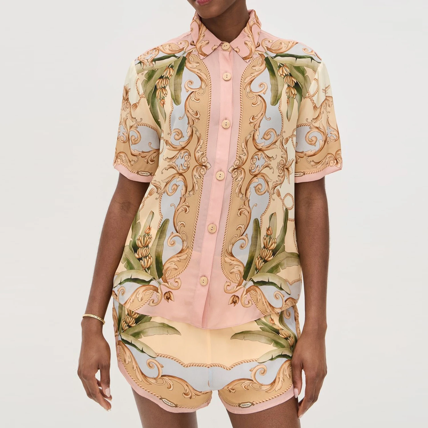 

Women Spring Summer Floral Print Single Breasted Belt Linen Sexy Casual Shirt Shorts Suits