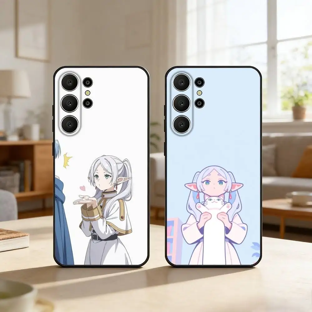 

S-Sousou No F-Frieren Phone Case For Samsung S26,S25,24,23,22,30,21,10,9,Ultra,Plus,Lite,Black Soft Case