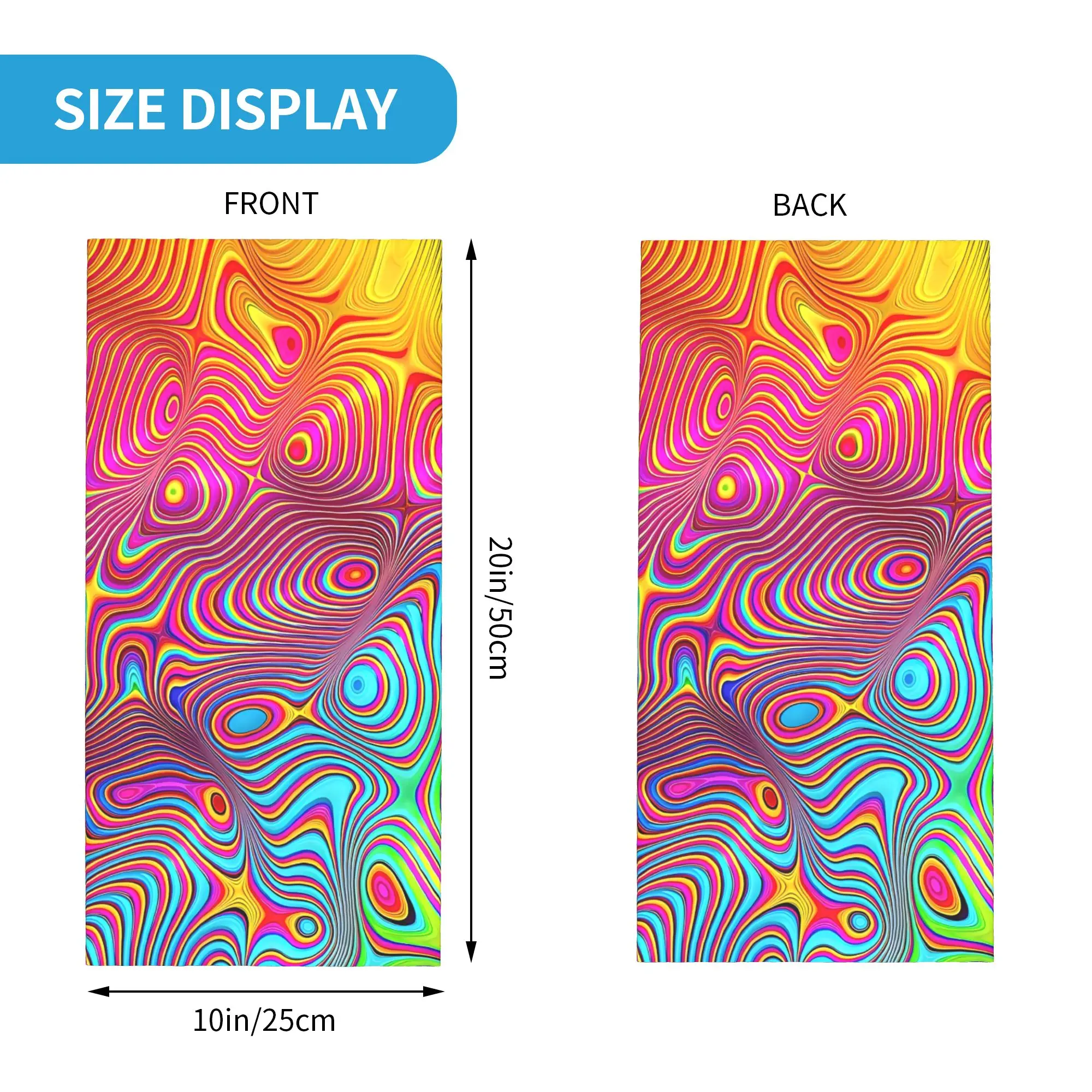 Swirl stripe color block print16 Bandana Gaiter Club   Face Mask  Running  AdultWinter Neckerchief