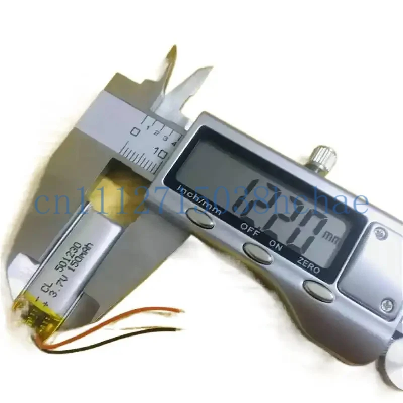 10 PCS 3.7V 150mAh 501230  Lipo Rechargeable Battery for JST 1.25mm 2pin Connector