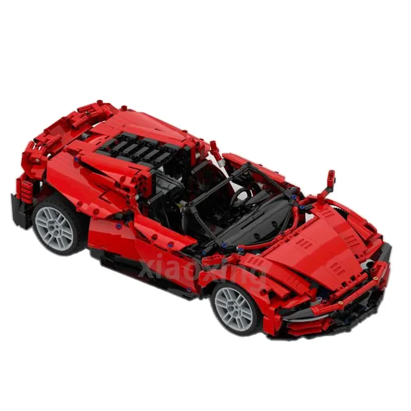 جديد MOC-108295 سيارة رياضية كلاسيكية حمراء 1370 قطعة متوافقة مع 42125 كتلة سيارة رياضية هدايا عيد ميلاد الكبار والأطفال