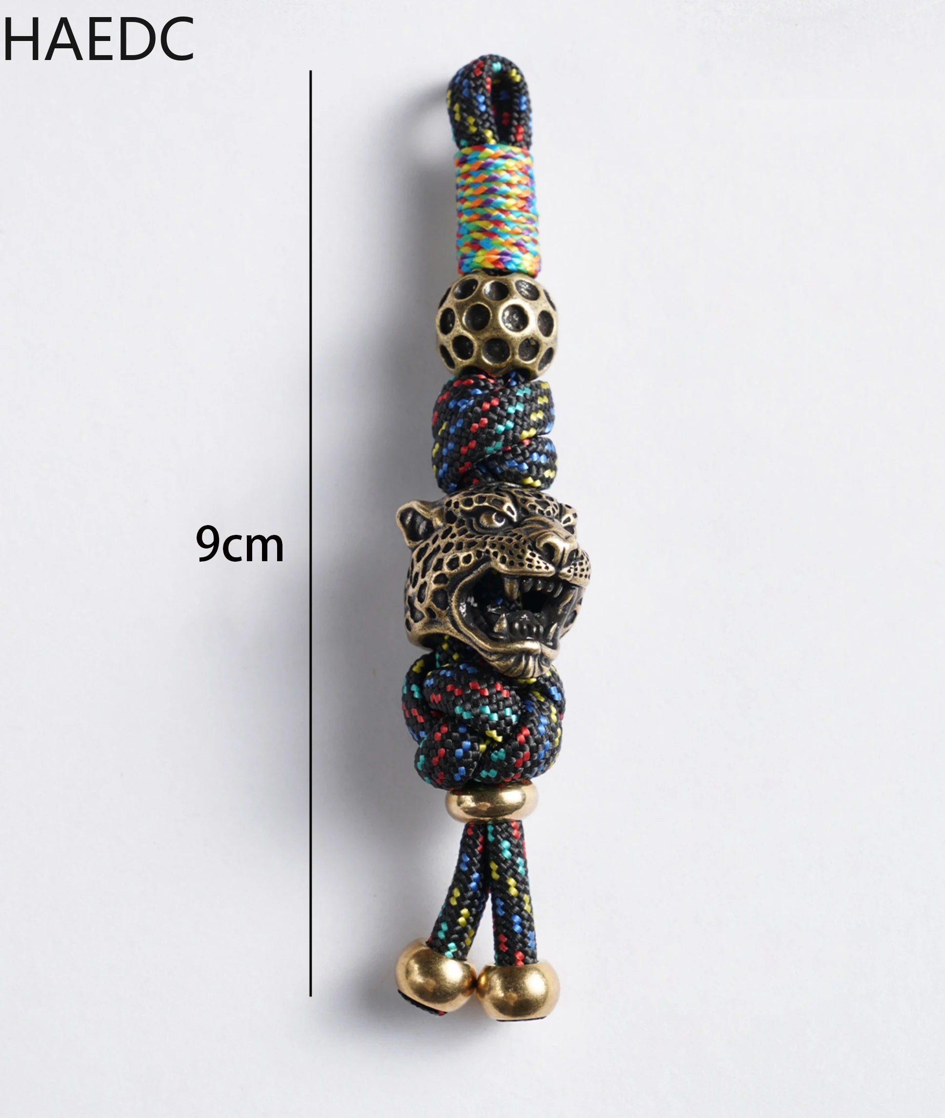 HAEDC Handmade Woven Paracord Leopard Keychain Pendant Bag Accessories Pendant DIY Brand EDC Pendant