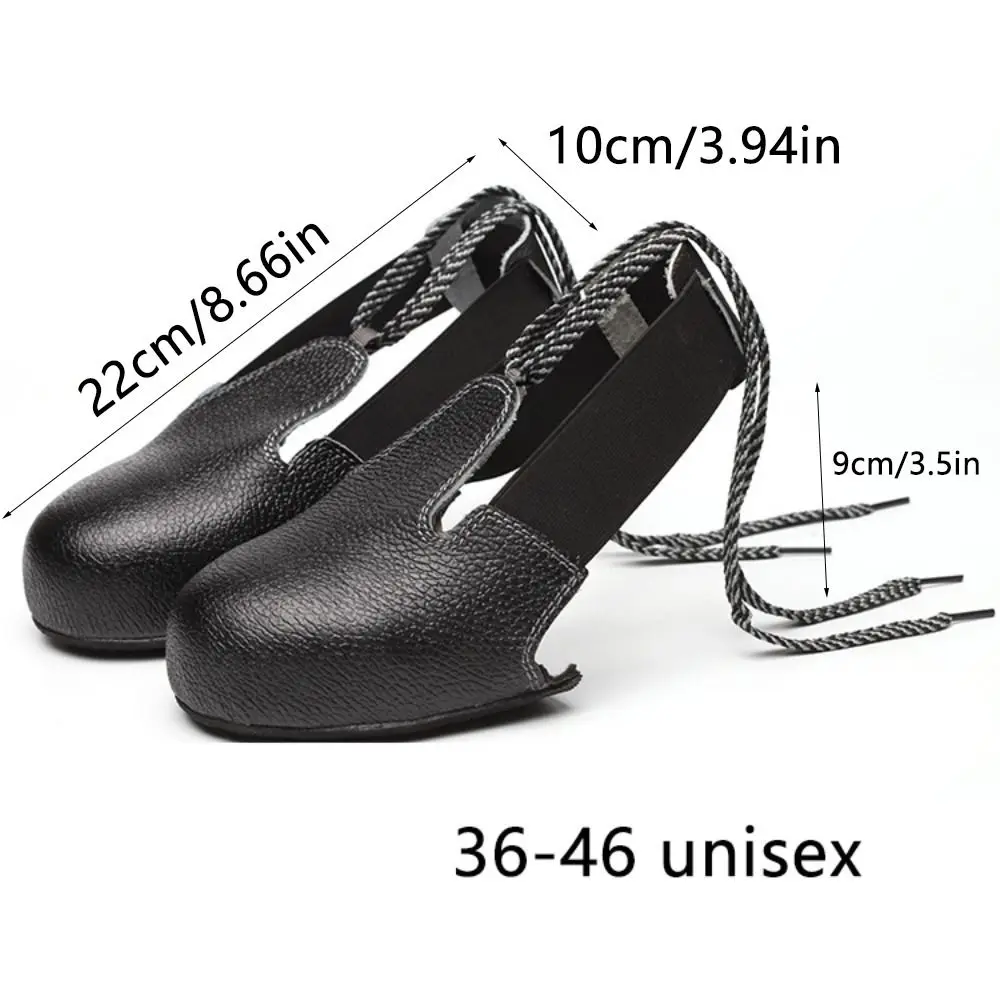 Cubiertas de zapatos de punta de acero antigolpes multiusos, cuero de vaca, puntera de zapato Universal, antideslizante, calzado de seguridad Unisex, industria