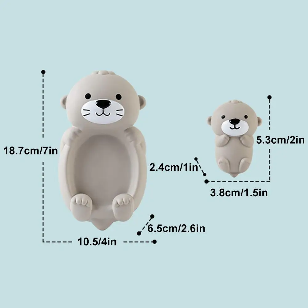 Drijvende Otter-badspeelgoedset voor baby's, waterdicht ontwerp stimuleert de hand-oogcoördinatie, leuke badtijdgenoot