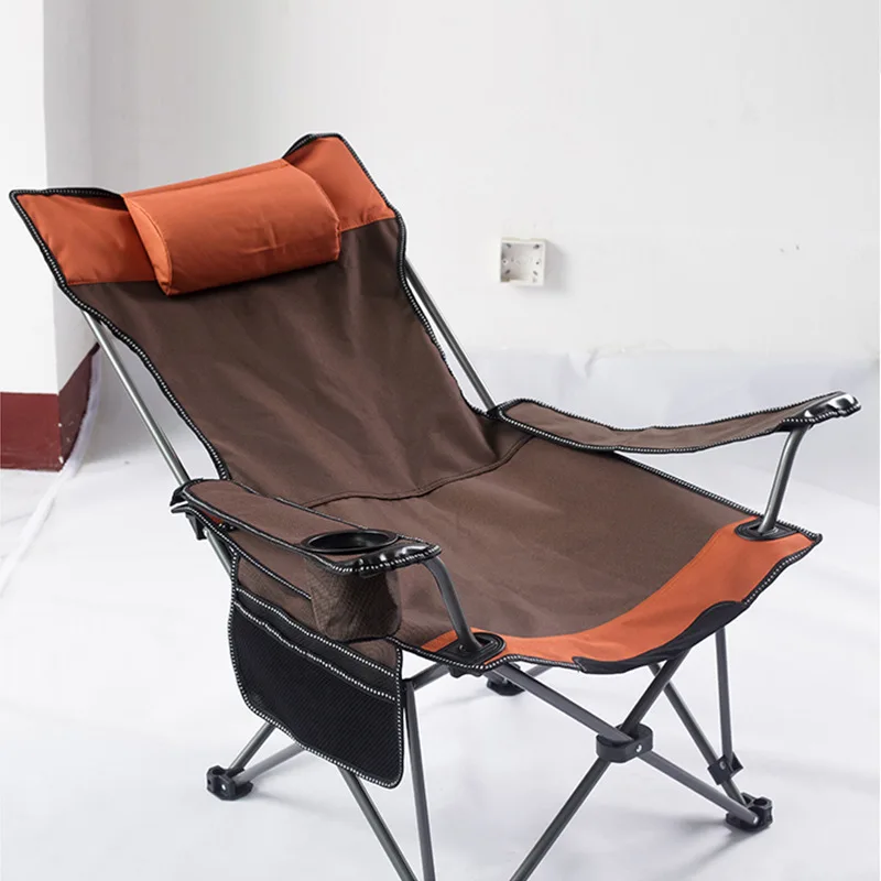 Outdoor Folding  Beach Chair Recliner Portable Camping Picnic  Leisure Fishing Chair