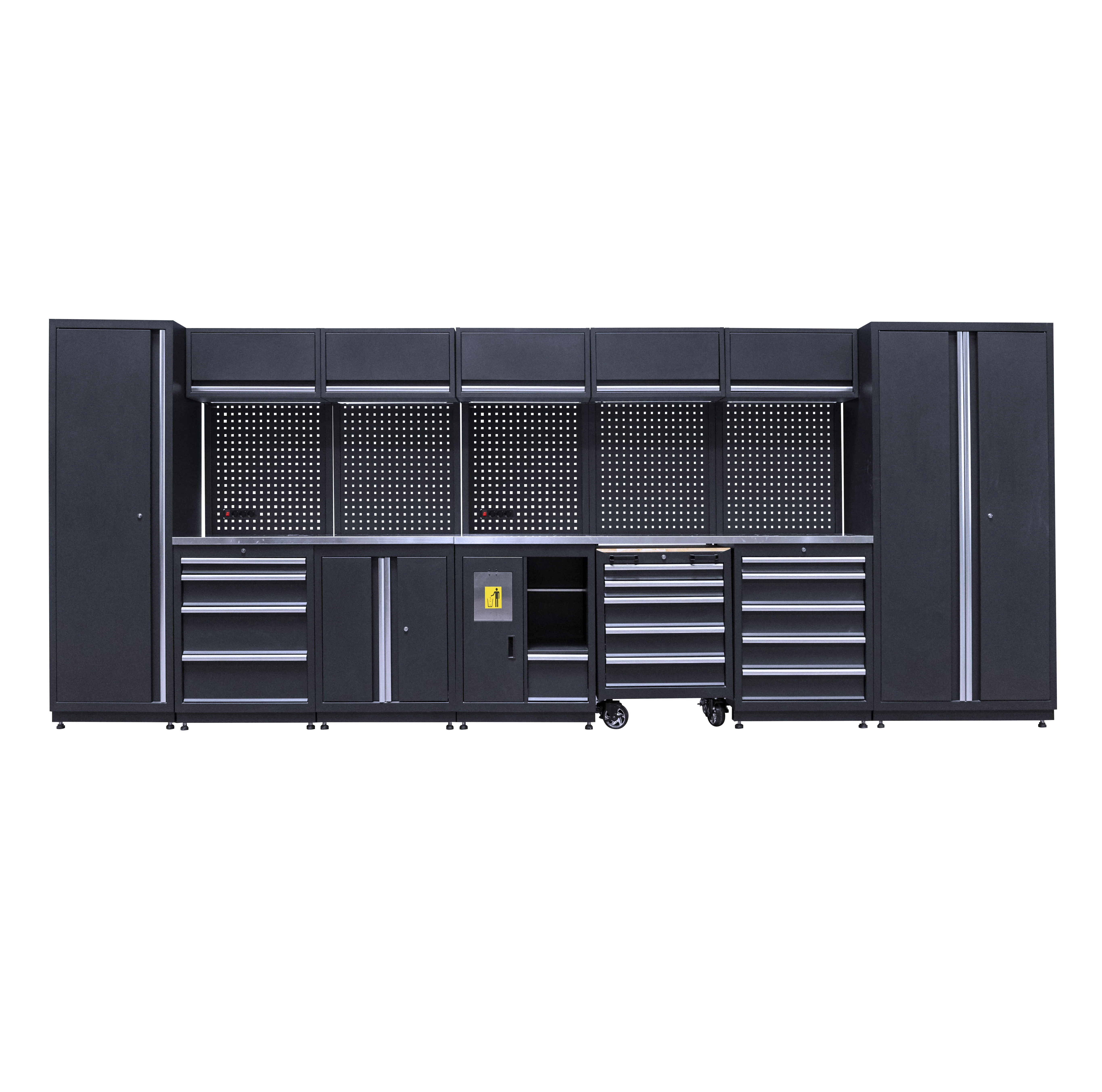 OEM Garage Tool Cabinet Workbench With Storage Drawers Heavy Duty Metal Workshop Cabinet For Tools Organization