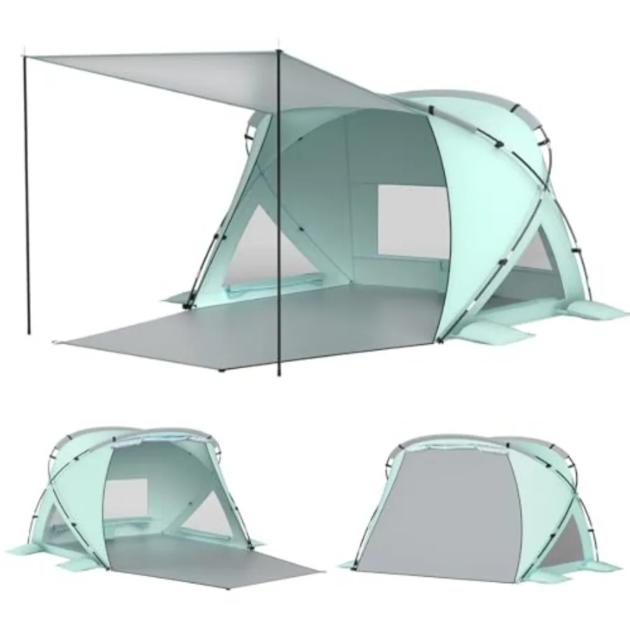 

Beach Tent Sun Shelter with Canopy CumbreX™ 4-6 Person Pop Up beach tent Easy Setup UPF 50+ UV Protection Portable Lightweight
