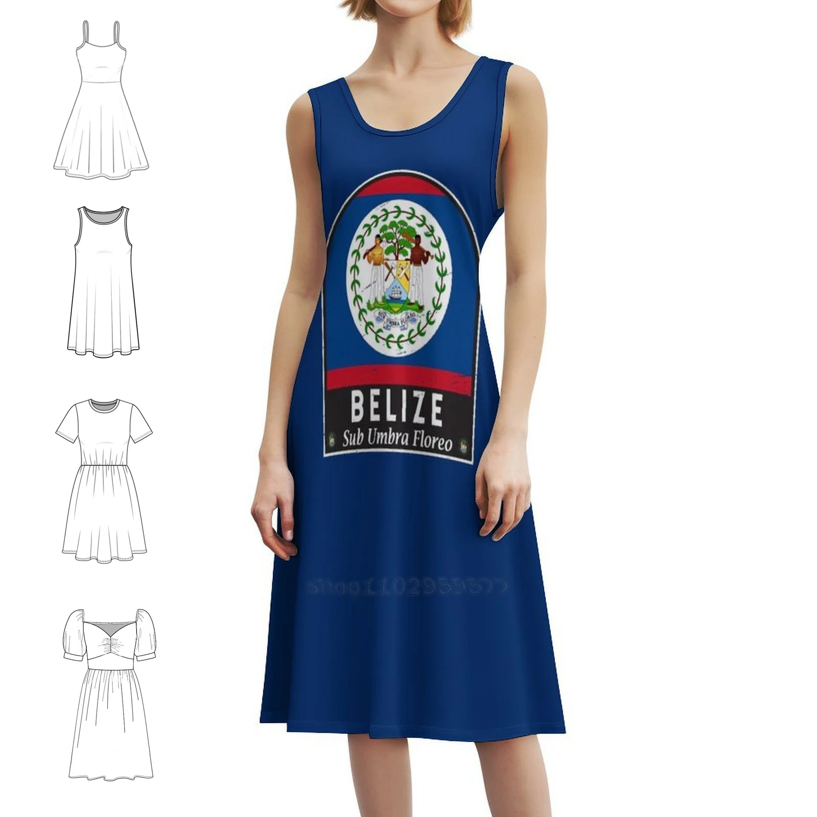 

Флаг Белиза, эмблема, винтажное женское уличное праздничное платье, модная клубная одежда с принтом для женщин, флаг Белиза Белиза