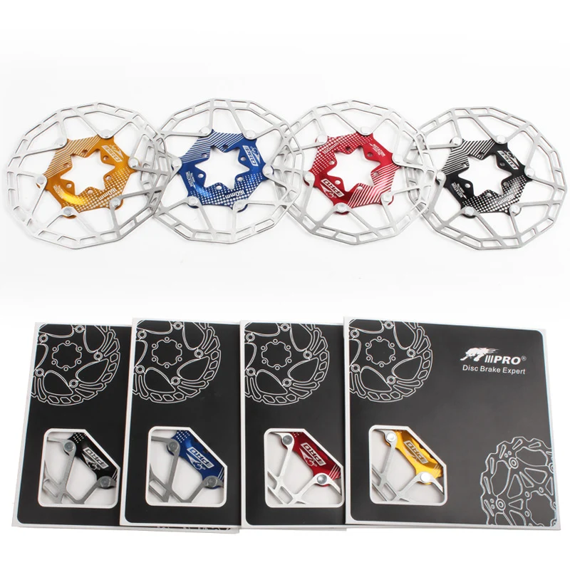 

IIIPRO 80g Floating Disc Mountain Bike Brake Rotor 6 Screws Brake Pad MTB Hollow Pads 160mm Bike Disc Brake Pad Bicycle Parts