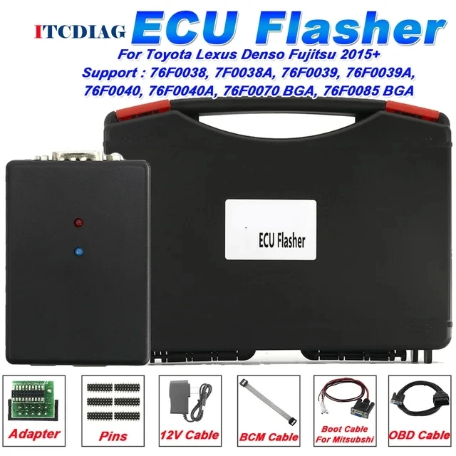 ECU Flasher Programmer for Toyota Lexus Denso Fujit Support 2015+ Via and Some 2015+  Model Read for NEC 7F00X Series MCU