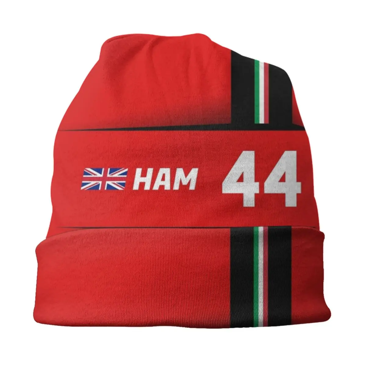 مخصص F1 44 لويس هاميلتون بيني قبعات الرجال النساء للجنسين الهيب هوب شتاء دافئ متماسكة قبعة الكبار البريطانية سباق بونيه القبعات #3