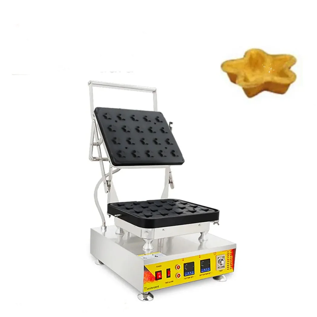 Model 825 Stars shape 30 pcs Commercial Egg Tart Forming Machine, Tart Baking Machine, Egg Tartlets Pie Machine