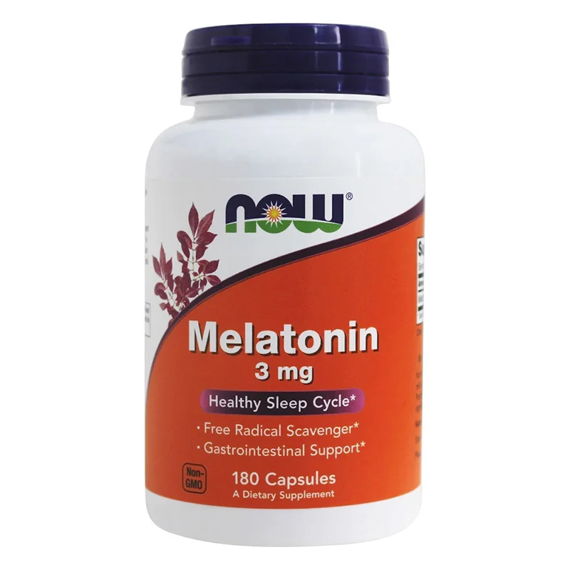 

Free shipping Melatonin 3 mg Healthy Sleep Cycle Free Radical Scavenger Gastrointestinal Support 180 Capsules