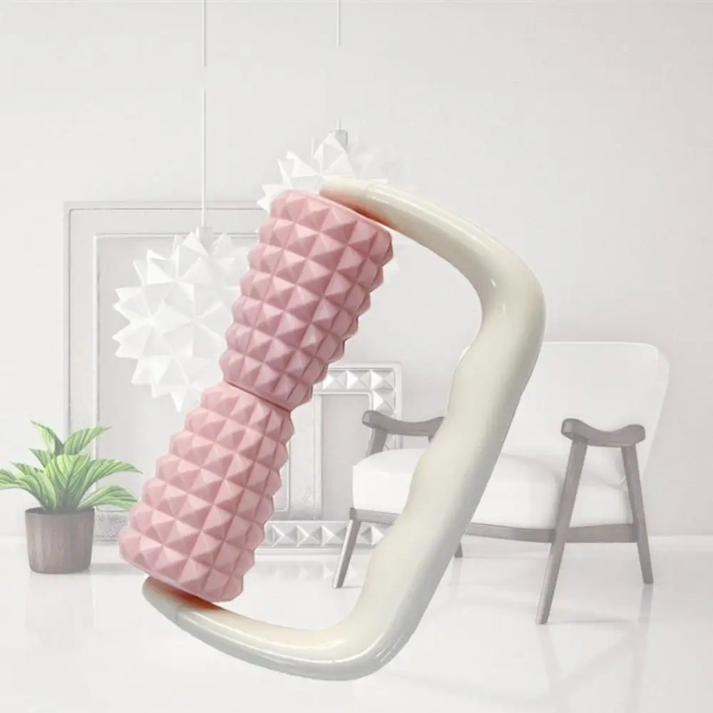 

Double Wheels Hand-held Muscle Massage Roller Pressure Shoulder Fitness Physiotherapy Massage Roller Tools Sculpting