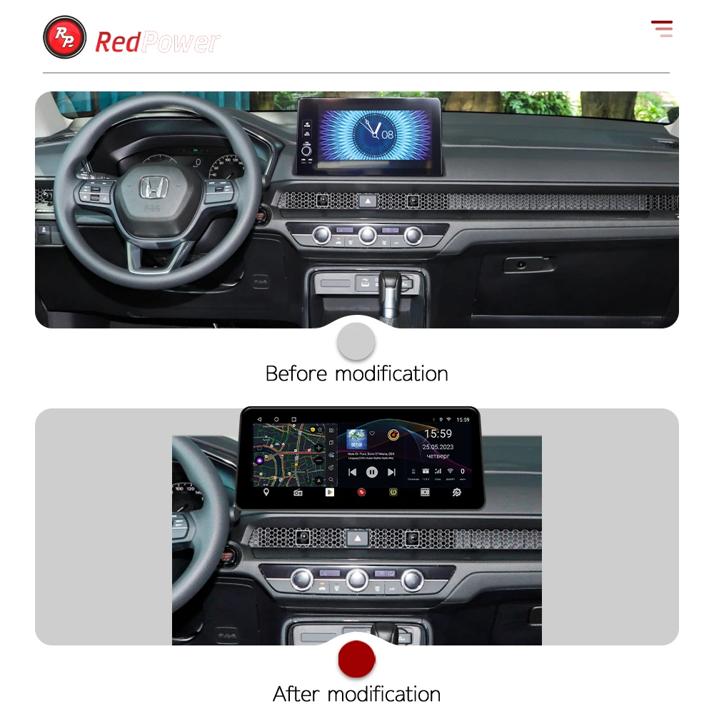 Redpower 12.3 inch Car Radio for Honda CRV 2023--- Multimedia Player Screen GPS Android 10 Navigation CarPlay DSP