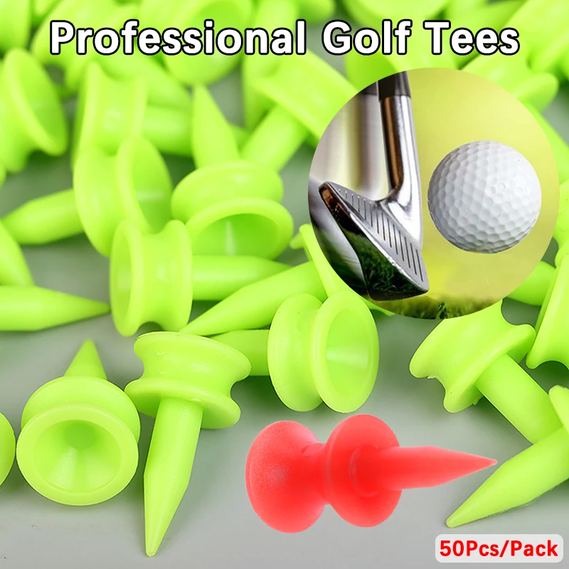 50 Uds. Tees de Golf profesionales perfectos para teeing la pelota mejorar la precisión entrenamiento Golf 25MM 0,98 'chello verde accesorio de golfista