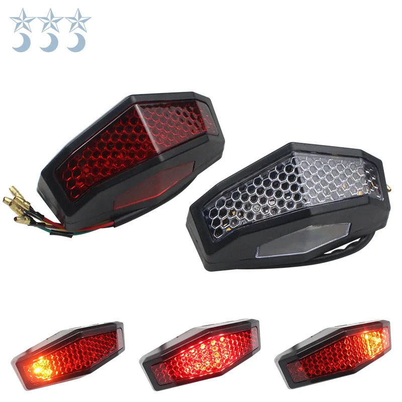 

Cross-border selling motorcycle modified tail light brake light retro license plate light LED tail light rear fender tail light