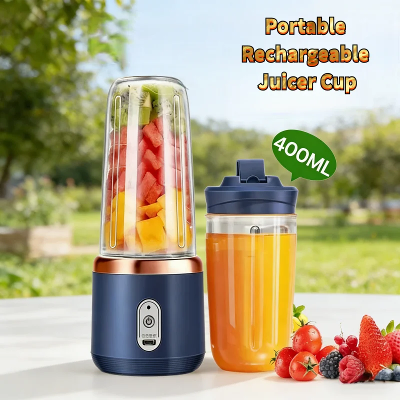 

НОВЫЙ Портативный USB-блендер 400 мл, электрическая соковыжималка для смузи и молочных коктейлей, мини-миксер для кухни