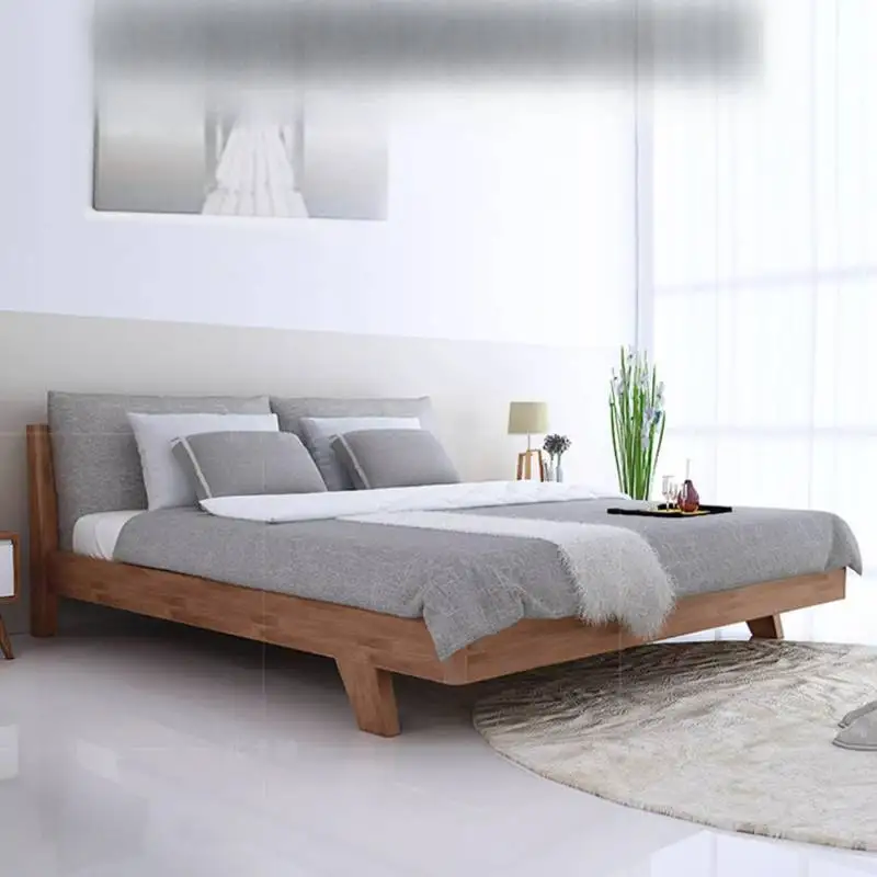 Couples Dormitory Frame Double Bed Legs Elegant Lit Luxe Single Double Bed Headboards HouseholdCamas De Dormitorio Furniture